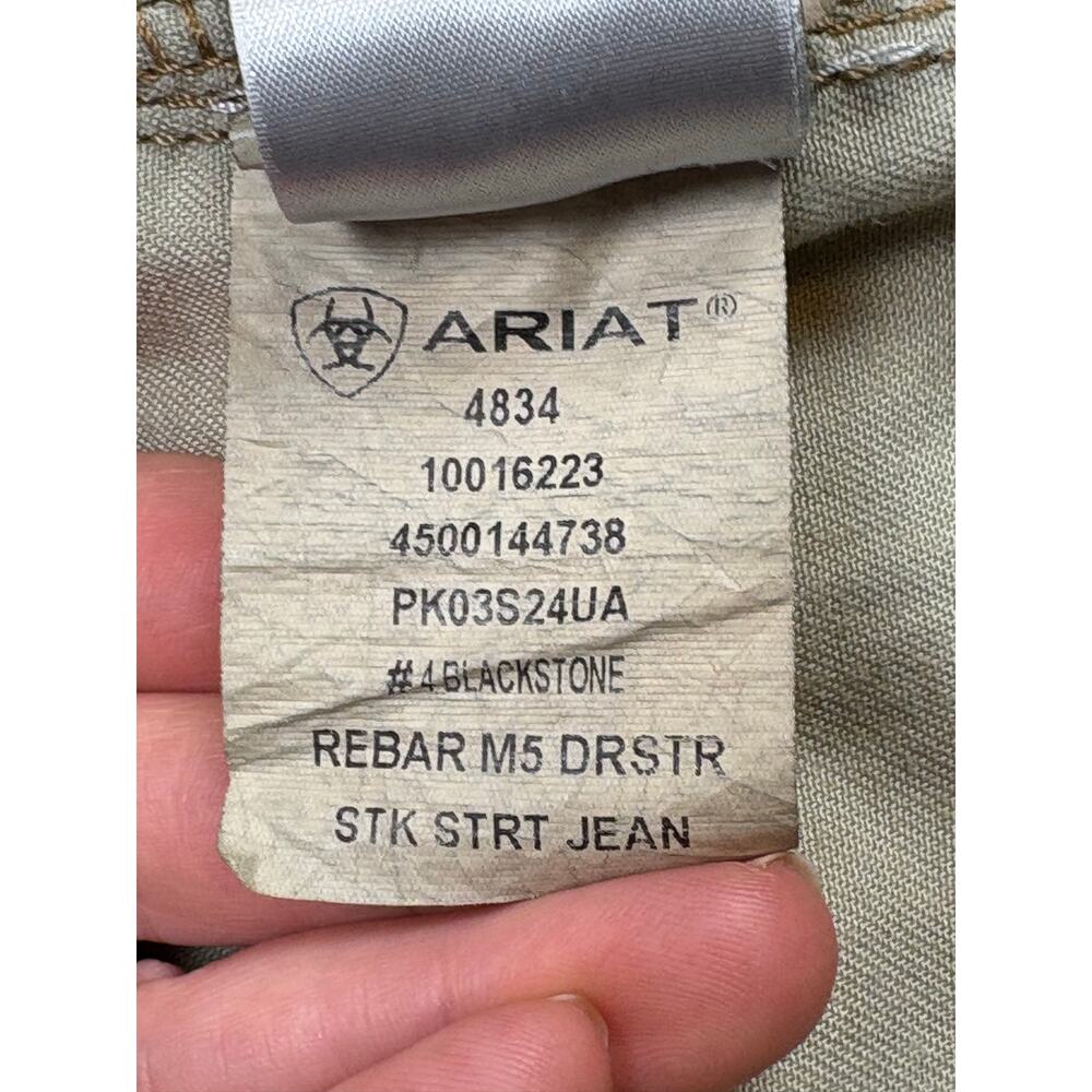 Ariat Rebar M5 Durastretch Stackable Straight Leg Jeans Men's 40 Blue Cowboy - Picture 9 of 9